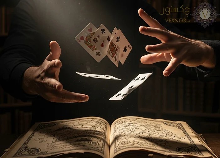 عکس تزئینی از شعبده بازی که  یکی اهداف علم ریمیا است